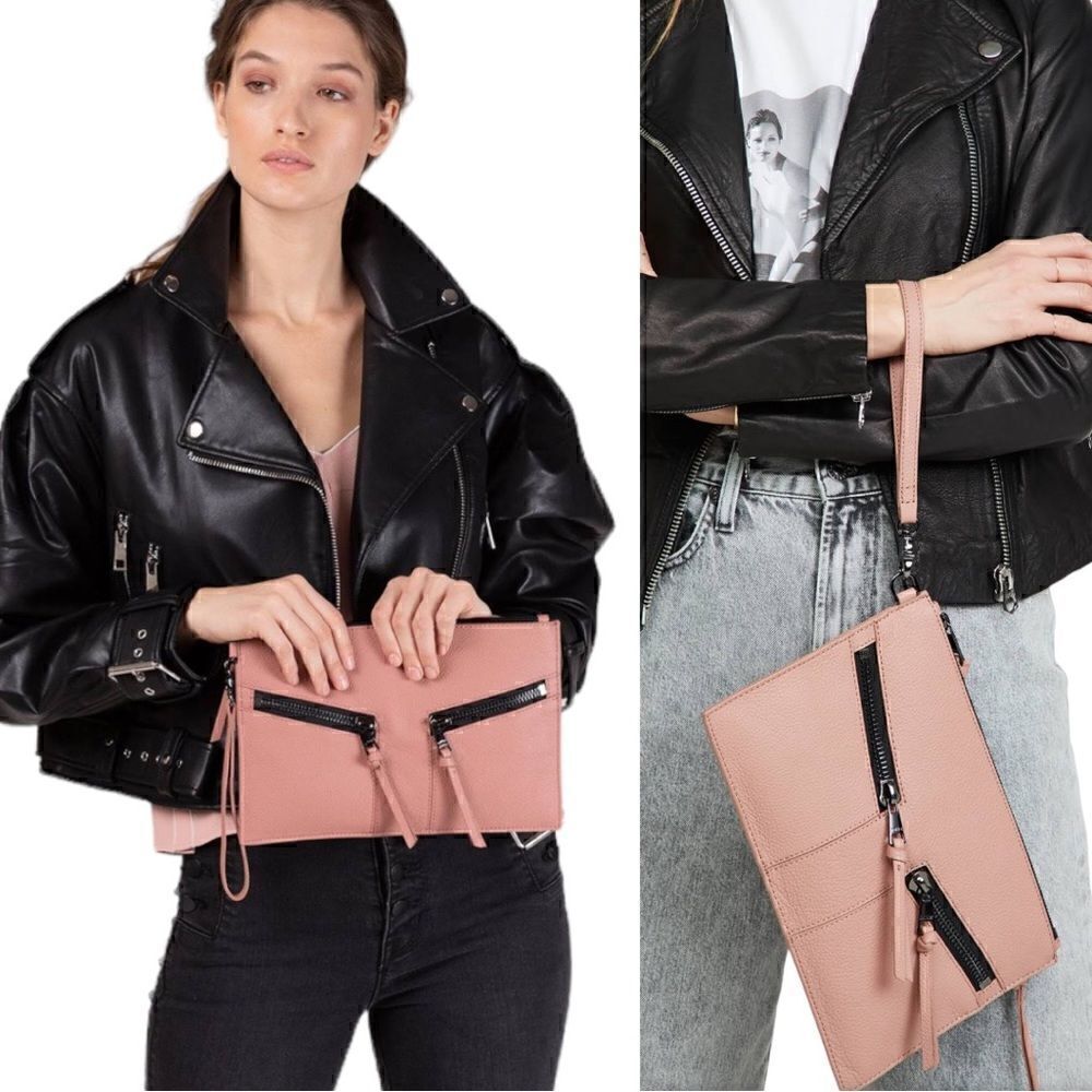 BOTKIER Trigger Clutch Purse Leather Rose
